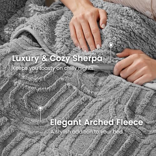 Sherpa Fleece Weighted Blanket for Adults, Dual Sided Soft, 48"x72" 15lbs - Image 3