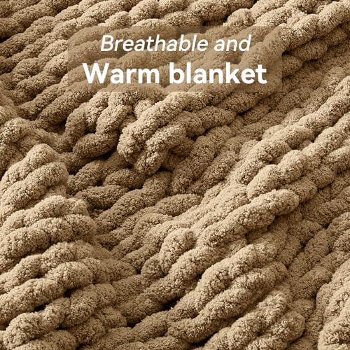 Negwoo Chunky Knit Throw Blanket, Knitted Throw Chenille Yarn, 30"*40" - Image 3