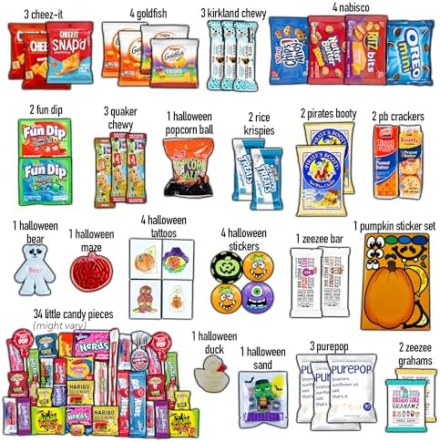 Halloween Candy Care Package Gift (80ct) Snacks Box Basket Candies Kids Children Adults Cookies Food Variety Pack Bundle Mixed Bulk Sampler Girls Boys Guys Men Women Boyfriend Girlfriend College Student - Image 2
