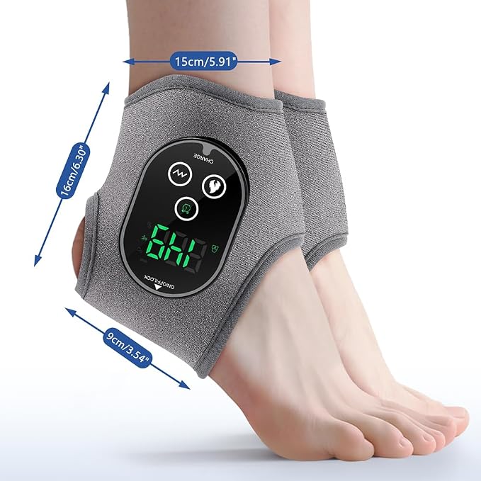 2PCS Cordless Ankle Heating Pad with Massager, Foot and Ankle Massager - Image 7