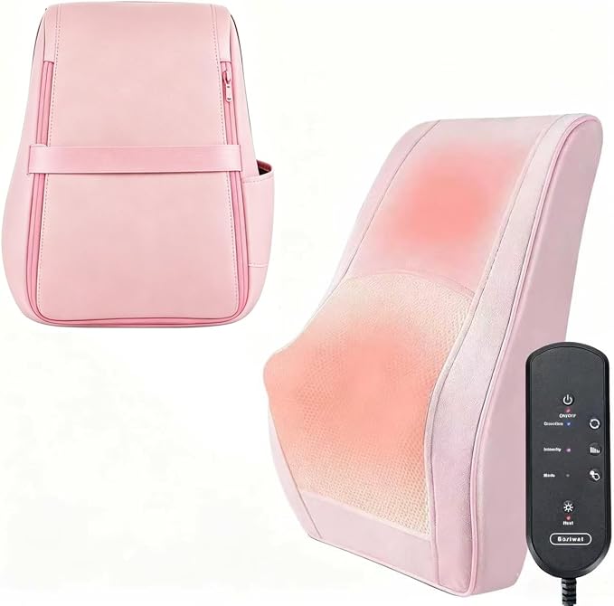 Boriwat Neck and Back Massager with Heat, 3D Kneading Shiatsu Massage Pillow for Neck, Back, Shoulders, Legs, Deep Tissue Relief for Sore Muscles, Home & Car, Great Gift for Women, Men, Mom, Dad by Boriwat