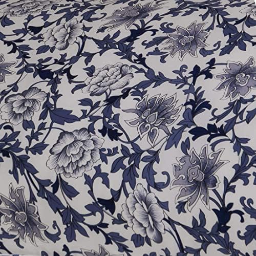 Silk Pillowcase for Memory Foam Pillow Neck Pillow, Pure Mulberry Silk Pillow Case for Cervical Pillow Contour Pillow (Blue and White, 20" x 12.5" x 4"/3") - Image 2
