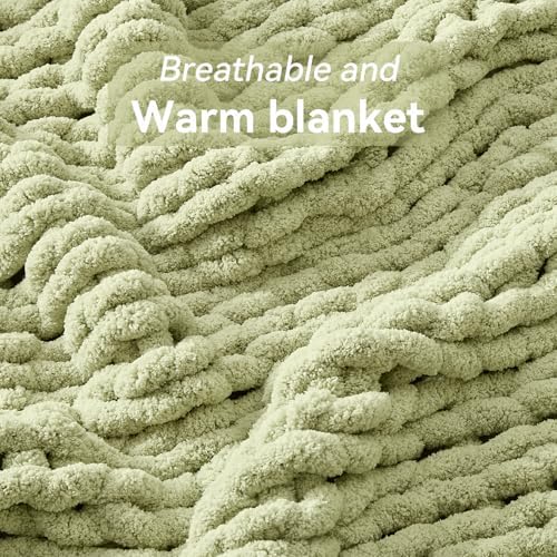 Negwoo Chunky Knit Throw Blanket, Knitted Throw Chenille Yarn, 30"*40" - Image 3
