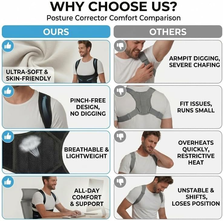 Posture Corrector for Women and Men - Back Brace & Shoulder Straightener - Image 3