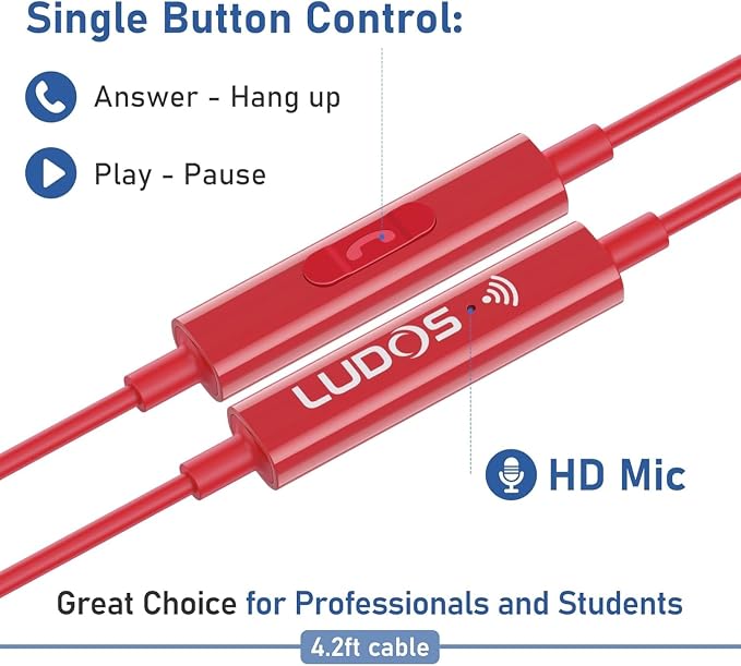 LUDOS Ultra USB C Headphones for iPhone 17 16 15 Pro Max Plus Air iPad Pro, 5 Years Warranty, Magnetic USB-C Earbuds for Samsung Galaxy S24 S23 Ultra S22 S21 FE S20 A55 A54 A53, USB Type C Earphones - Image 3