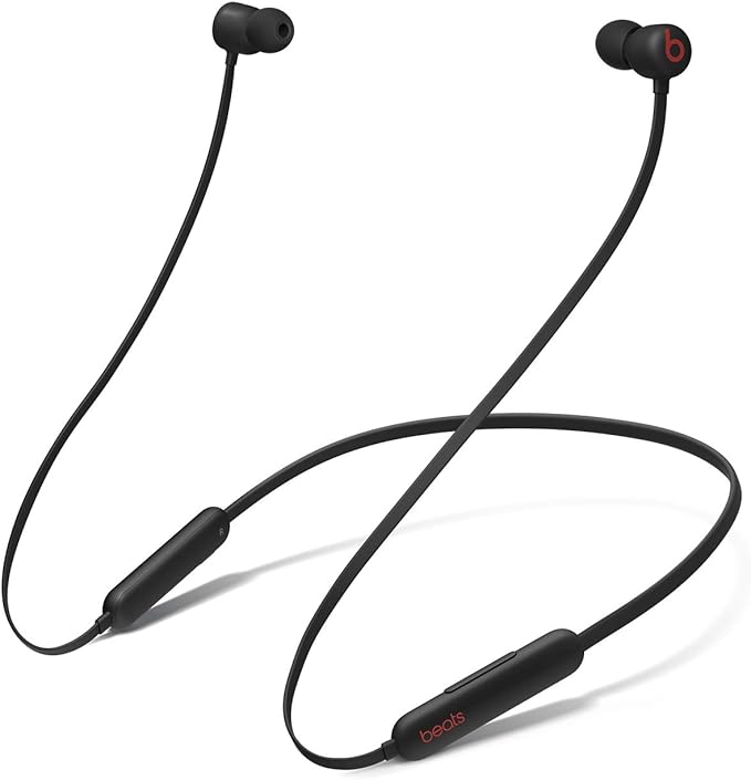 Beats Flex Wireless Earbuds - Apple W1 Headphone Chip, Magnetic Earphones, Class 1 Bluetooth, 12 Hours of Listening Time, Built-in Microphone - Black | Includes USB-C cable, eartips and guide for charging, fit and setup by Beats