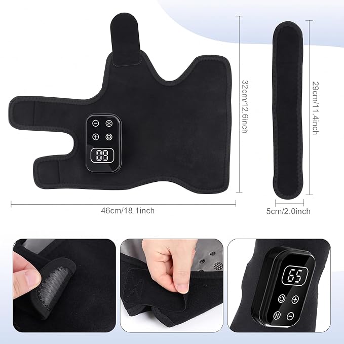 2Pcs Foot Massager for Neuropathy Plantar Fasciitis Pain Relief, Cordless Heated Vibrating Cloud-Soft Ankle Wrap Feet Massage, 5 Heats, 5 Modes - Image 5