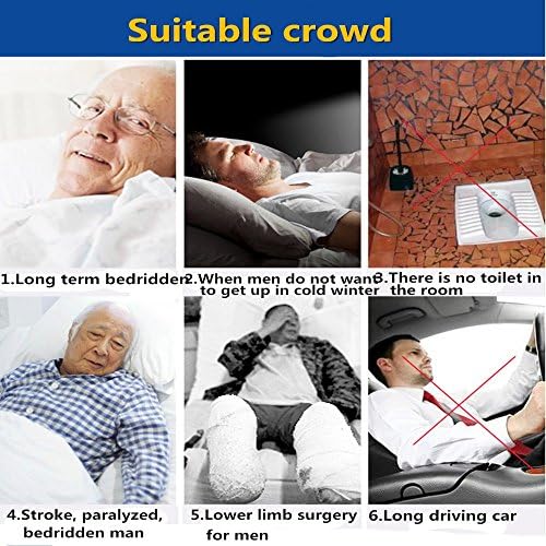 3000ML Large Male Urinal,YUMSUM Portable Mens Potty (Blue with Hose) - Image 6