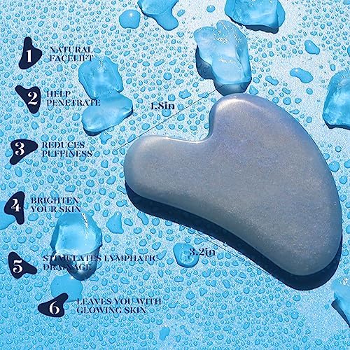 BAIMEI IcyMe Gua Sha & Jade Face Roller Set,Facial Beauty Skin Care Tools - Image 3