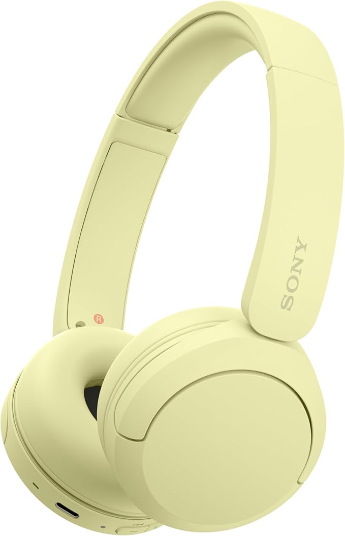 Sony WH-CH520 Wireless On-Ear Bluetooth Headphones with Mic, Butter Yellow | Comfortable Lightweight Design, Up to 50 Hrs Battery with Quick Charging, Multipoint Connection, Clear Calls, Swivel design by Unknown