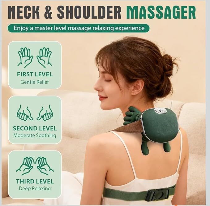 2026 4D Neck Massager with Heat, Deep Tissue Pain Relief,Shoulder Massager Neck, Back & Hand Massager, Heating Function, Deep Tissue Pain Relief, Muscle Relaxation, Ideal Gift - Image 5
