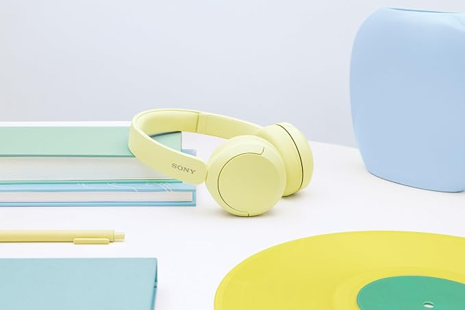 Sony WH-CH520 Wireless On-Ear Bluetooth Headphones with Mic, Butter Yellow | Comfortable Lightweight Design, Up to 50 Hrs Battery with Quick Charging, Multipoint Connection, Clear Calls, Swivel design - Image 8