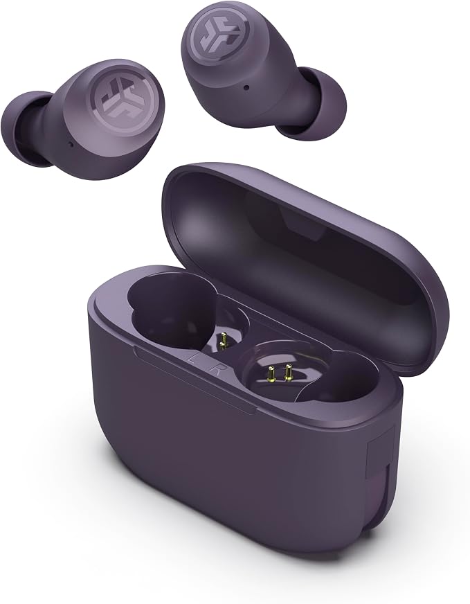 JLab Go Air Pop+ True Wireless Earbuds, in Ear Headphones, Bluetooth Earphones, 35H Playtime Ear Buds, Bluetooth Earbuds with Microphone, USB-C Charging Case, Dual Connect, EQ3 Sound, Violet | Wireless Earphones, IP55 True Wireless Earbuds with Microph... by JLab