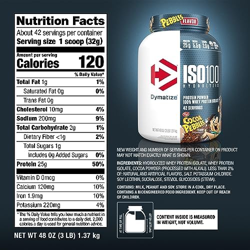Dymatize ISO100 Protein Powder, 100% Whey Isolate, Cocoa Pebbles - Image 5