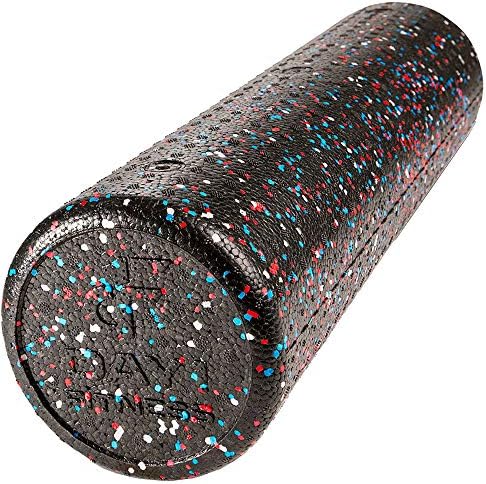 Day 1 Fitness High Density Muscle Foam Rollers - Sports Massage Rollers for Stretching, Physical Therapy, Deep Tissue, Myofascial Release - Ideal for Exercise and Pain Relief – USA Speckled, 24” by Day+1+Fitness