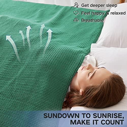 Guohaoi Knitted Weighted Blanket for Adults, 48"x72" 15lbs Full/Queen Size - Image 2