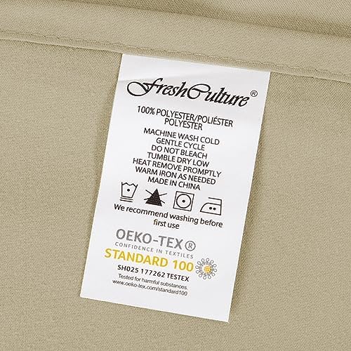 FreshCulture Full Flat Sheet - Hotel Quality Full Flat Sheet Only - Brushed Microfiber Top Sheet - Ultra Soft & Breathable - Wrinkle-Free - Easy Care - Single Flat Sheet (Full, Beige) - Image 7
