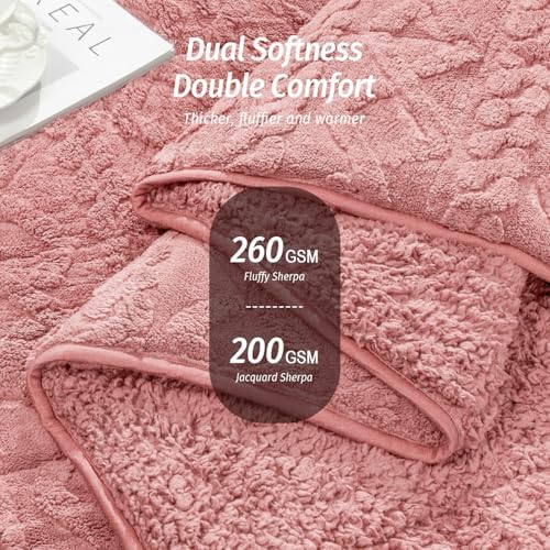 Wemore Weighted Blanket for Adults Twin Size 15 lbs 48" x 72" Apricot Pink - Image 2