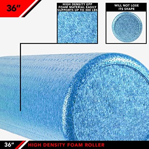 JFIT High Density Foam Roller – EPP Deep Tissue Massage Roller for Muscle Recovery, Myofascial Release & Stretching - Image 4