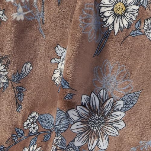 Lucky Brand Daisy Mae Cocoa Plush Throw, Raw Umber, 50 x 70 in - Image 5