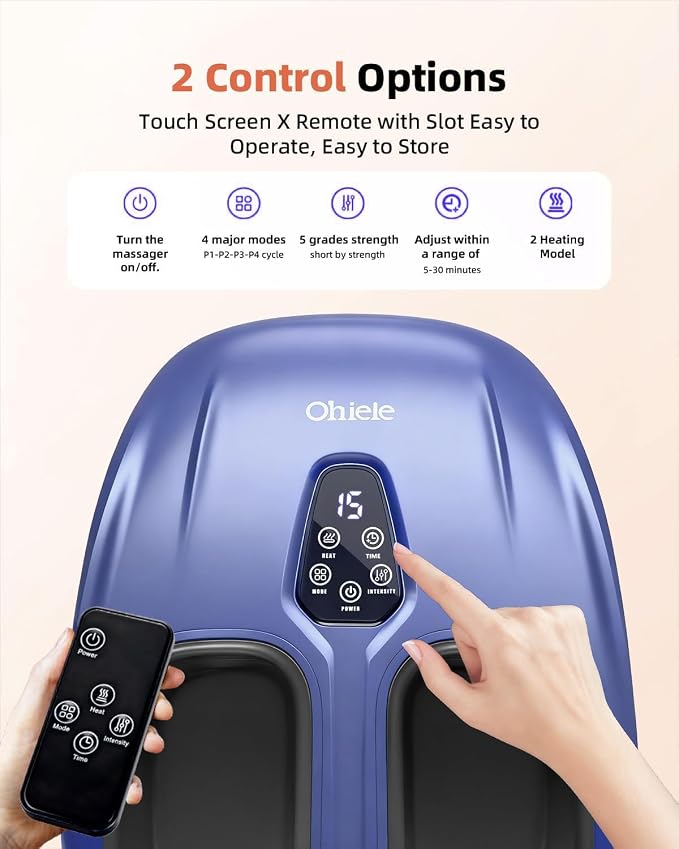 Shiatsu Foot Massager with Heat and Remote Control for Plantar Fasciitis - Image 2