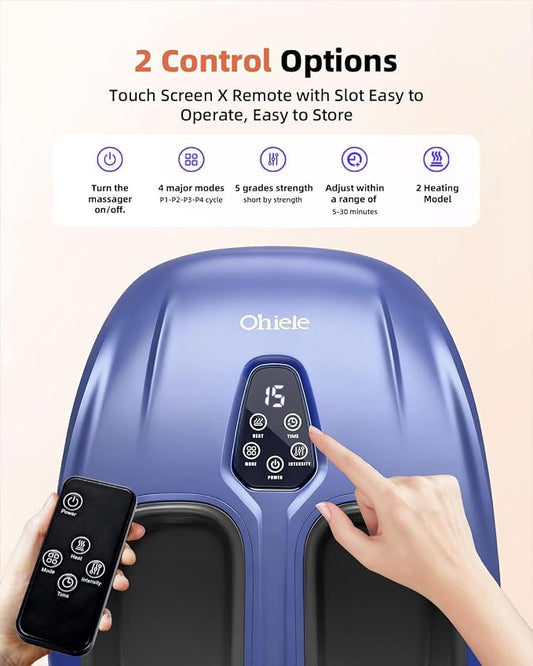 Shiatsu Foot Massager with Heat and Remote Control for Plantar Fasciitis - Image 2