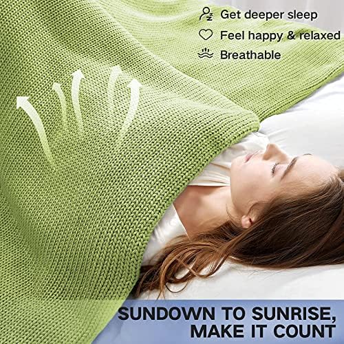 Guohaoi Knitted Weighted Blanket for Adults, 50"x75" 15lbs Full/Queen Size - Image 5