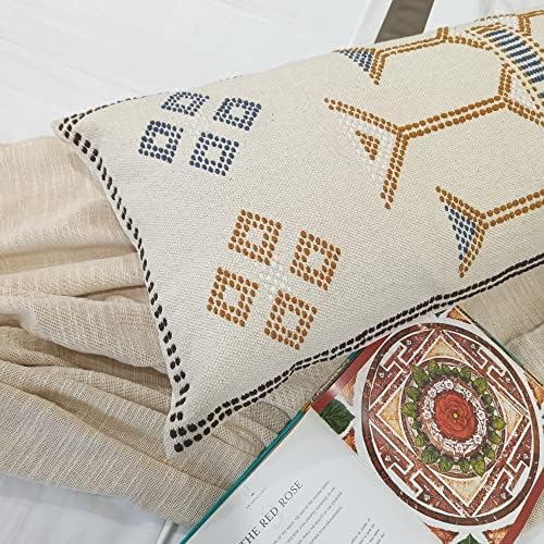 Trade Star Sabra Kilim Lumbar Pillow Cover 100% Cotton Fall Decor Pillow Cover Rectangular Shape Highly Durable Indian Textile Art Cushion Cover 14x36 Inches Pillow Case (Pattern - 4) - Image 2