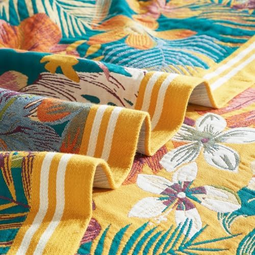 Boho Throw Blanket for Bed 90”x98”, 100% Cotton Blanket for Couch Sofa - Image 7