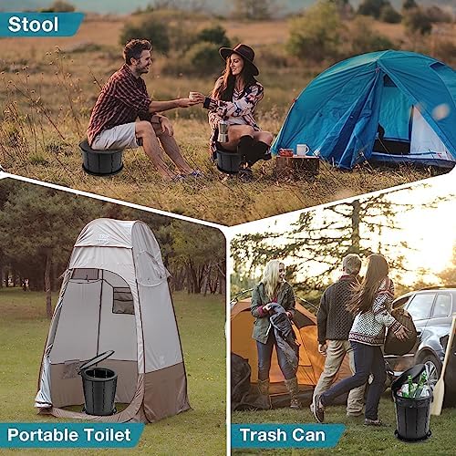 TRIPTIPS Upgrade Retractable Portable Toilet Travel Toilet Adjustable Height Camping Toilet Portable Potty for Adults Kids, Foldable Portable Toilet for Camping/Car - Image 7