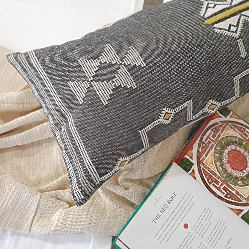 Trade Star Handloomed Vintage Cushion Cover 100% Cotton Sabra Kilim Lumbar Pillow Cover Large Size 14x36 Inches Pillow Case Beautiful Designed Bedding Cushion Case for Farmhouse (Pattern - 3) - Image 2