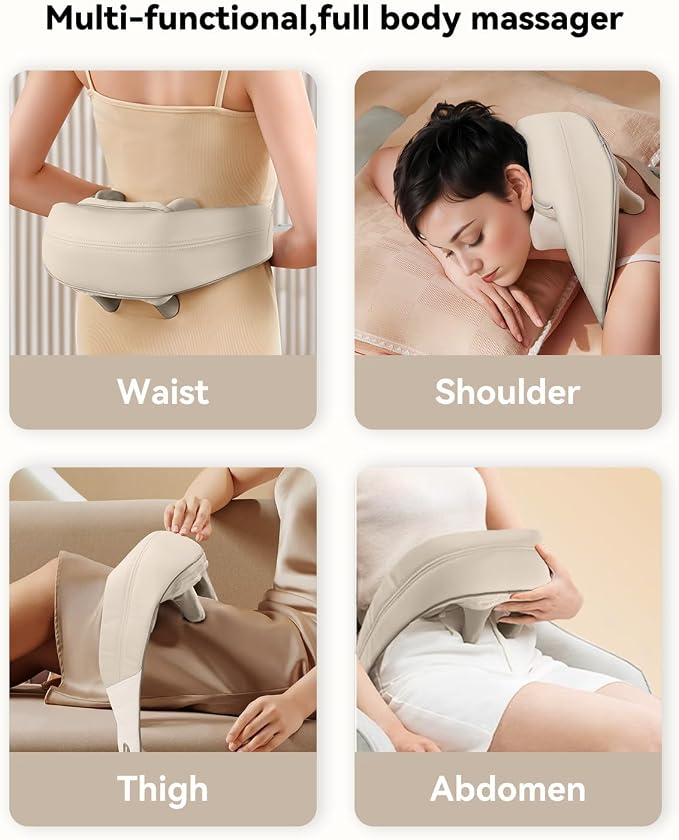 Snailax Cordless Neck & Shoulder Massager with Kneading, Heat, USB-C - Image 7