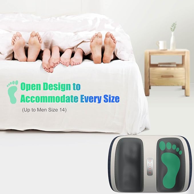 SLOTHMORE Shiatsu Foot & Calf Massager with Compression & Heating, Deep Tissue Kneading Improves Circulation, Helps Plantar Fasciitis, for Foot, Calf, Arms, Fit Up to Size 14 - Image 6