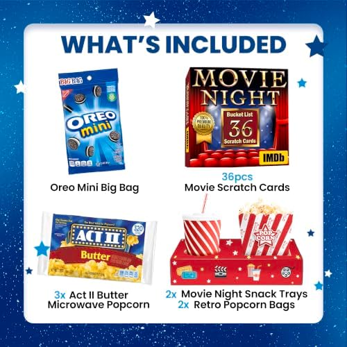 Movie Night Gift Basket - Movie Night Supplies, Candy & Popcorn Gift Set - Image 2
