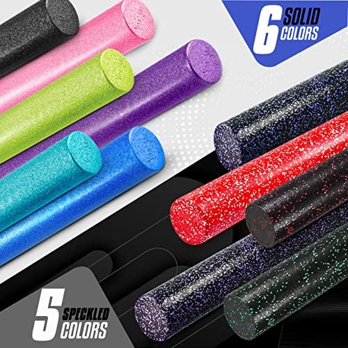 Yes4All Foam Roller, EPP High-Density Material, High Firmness Level, Back Roller for Athlete & Professional, Suitable for Back, Stretching, & Pilates, 12/18/24/36 inch - Blue Speckled, 12 in - Image 6