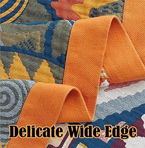 MSGKV Boho Throw Blanket 50"x60" Summer Cotton Colorful World Blanket - Image 6