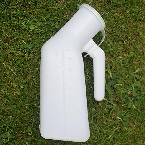 Thick Firm Male Urinal Urine Bottle with Lid 32oz./1000mL (White)pack of 2, - Image 6