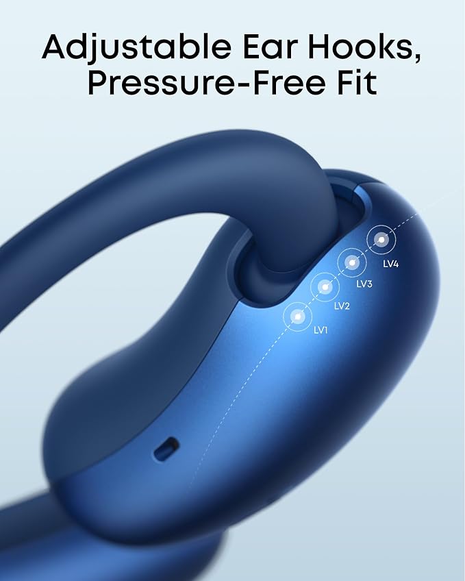 Soundcore AeroFit 2 by Anker Open Ear Earbuds, Open Ear Headphones, Earbuds | Real-Time Translation, 4 Adjustable Positions, 42H Playtime, Rich Bass, Hi-Res, IP55, AI Clear Calls, Wireless Charging - Image 3