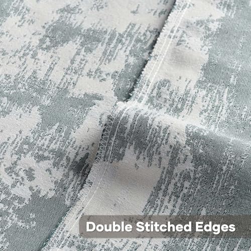 FUTEI Pack of 2 Faux Cashmere Throw Pillow Covers 26x26 Inch, Teal White - Image 4