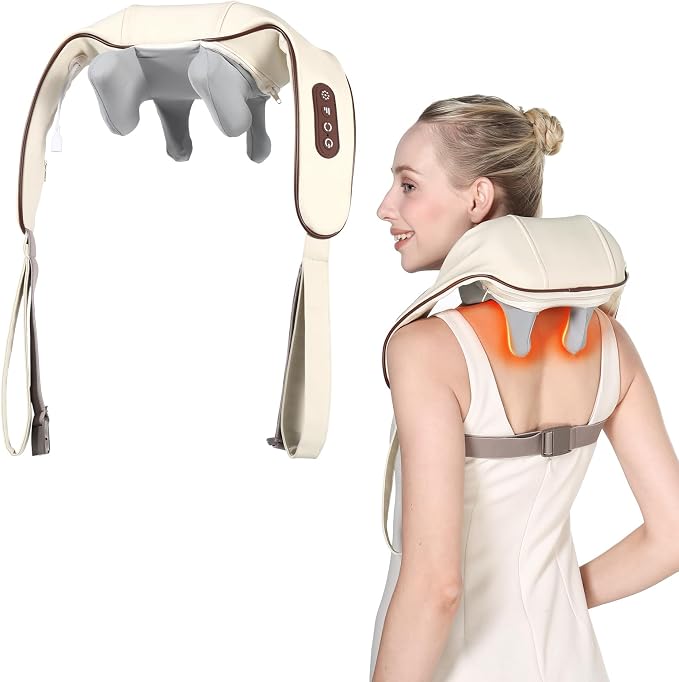 KppeX 4D Deep Cordless Neck Massagers Pillow, Shell White by Unknown