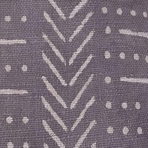 Trade Star 100% Cotton Mudcloth Pillow Cover Grey Snow 14X22 Handloomed Spring Breathable Pillow Case Luxurious Rustic Rectangle Modern Framhouse Lumbar Bed Cushion Case - Image 2