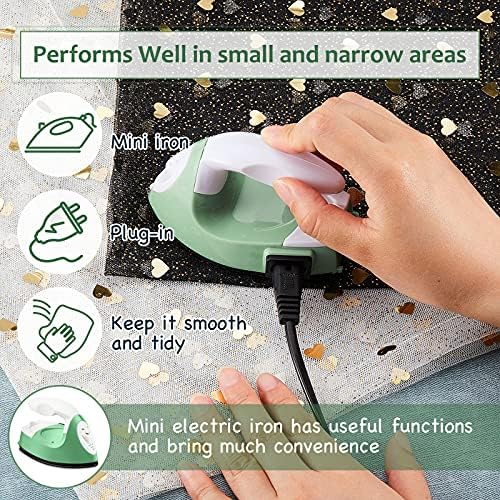 Honoson Mini Craft Iron with Charging Base Tiny,Green - Image 6