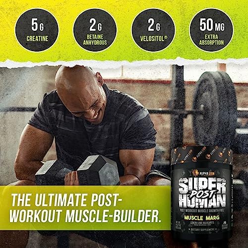 Alpha Lion Superhuman Post Workout Powder, Muscle Builder Drink, Creatine Monohydrate + More for Lean Muscle Growth, Strength & Volume, Supplement for Women & Men (25 Servings, Muscle Marg) - Image 3