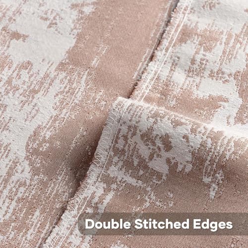 FUTEI Pack of 2 Faux Cashmere Throw Pillow Covers 18x18 Inch, Rust White - Image 4