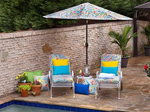 Pillow Perfect Paisley Indoor/Outdoor Accent Throw Pillow, Plush Fill, Weather, and Fade Resistant, Large Throw - 18.5" x 18.5", Blue/Multi Ummi, 2 Count - Image 6