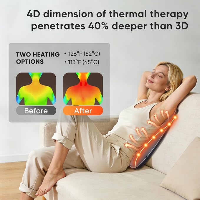 4D Electric Shiatsu Back Massager with Heat - Image 5