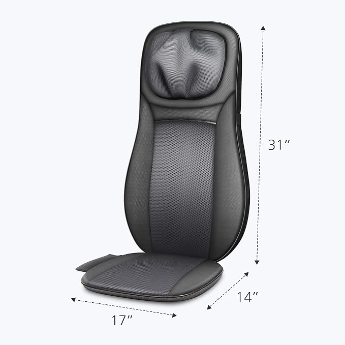 Snailax Shiatsu Neck & Back Massager with Heat Chair Pad Kneading Massage - Image 9