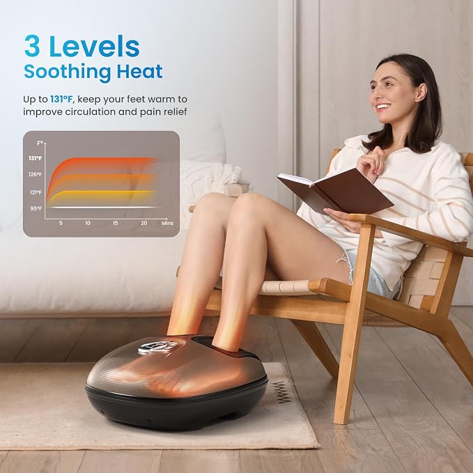 RENPHO Shiatsu Foot Massager with Heat & Kneading for Plantar Fasciitis - Image 4