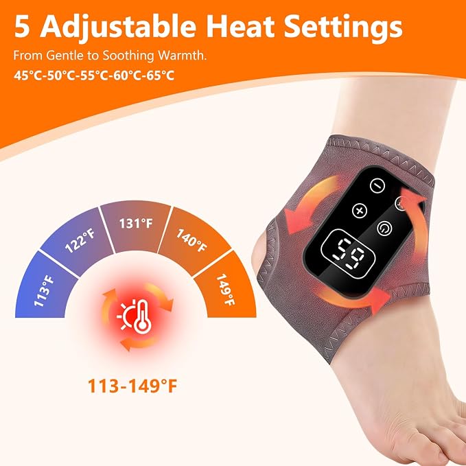Foot Advanced Renew Triple Method Massager for Neuropathy and Plantar Fasciitis, Cordless Foot Massager with Heat and Vibration, Portable for Home Travel Use（Gray 2pcs） - Image 2