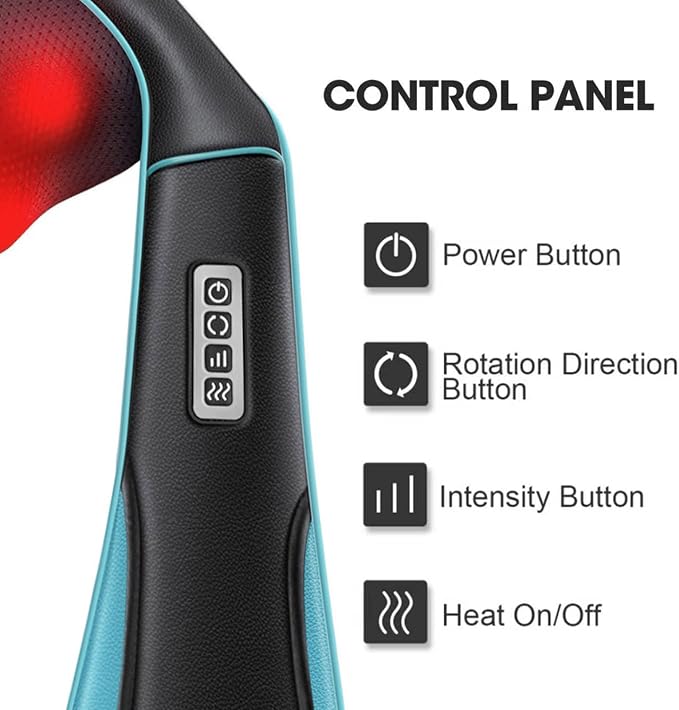 MagicMakers Shiatsu Neck Massager with Heat for Pain Relief Deep Tissue - Image 6